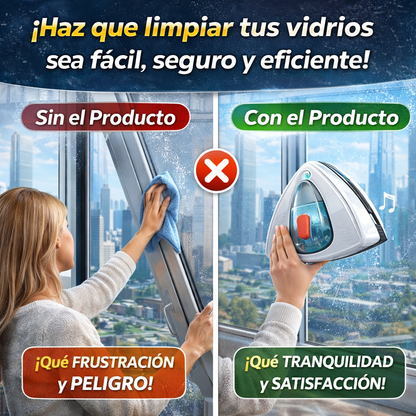 Limpia cristales magnético con depósito para líquido