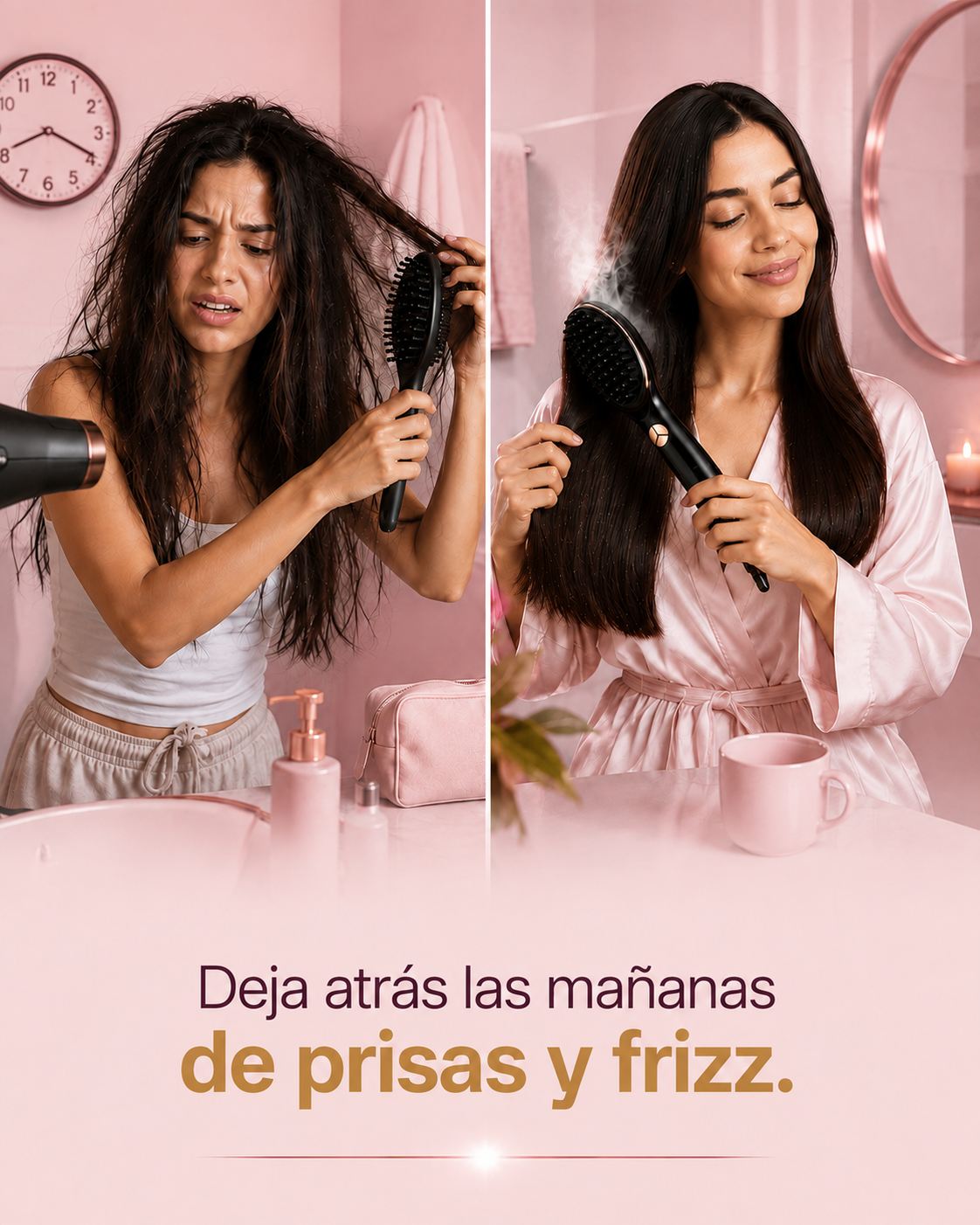 Cepillo Inteligente de Terapia Capilar 3 en 1 con Vapor